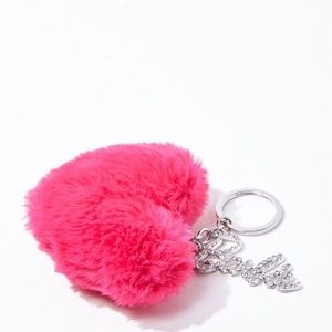RARE LAST 2 NWT Licensed Barbie™ Heart Keychain Faux Fur